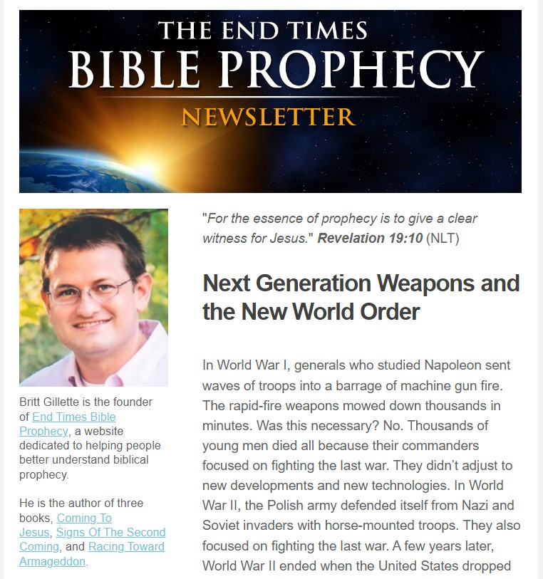 The End Times Bible Prophecy Newsletter Has Moved to Substack!